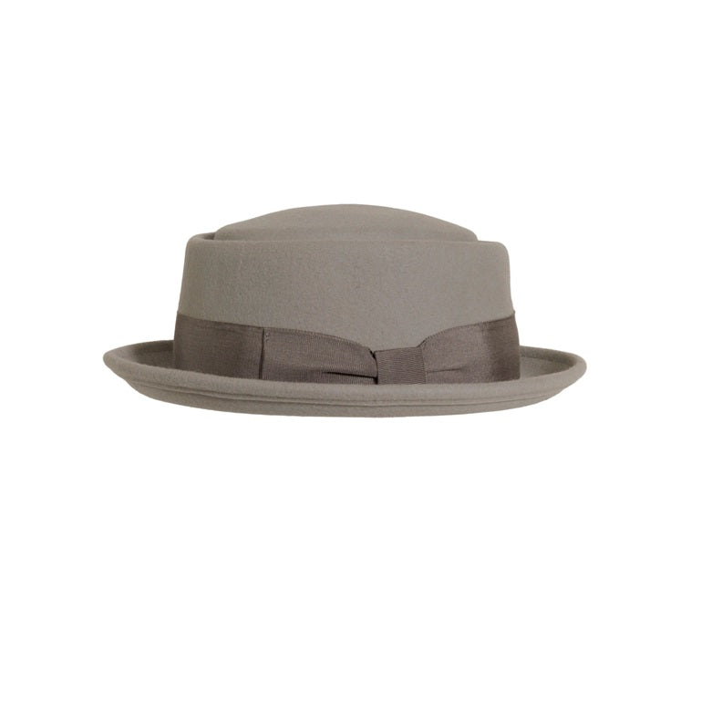 CRUSHABLE FELT PORK PIE TOWN GREY