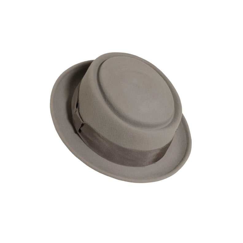 CRUSHABLE FELT PORK PIE TOWN GREY