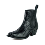 Python Leather Cowboy Boots Women - Marie 2496 Exotic Western Ankle Boots