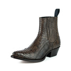 Python Leather Cowboy Boots Women - Marie 2496 Exotic Western Ankle Boots