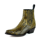 Python Leather Cowboy Boots Women - Marie 2496 Exotic Western Ankle Boots