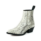 Python Leather Cowboy Boots Women - Marie 2496 Exotic Western Ankle Boots
