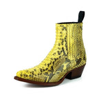Python Leather Cowboy Boots Women - Marie 2496 Exotic Western Ankle Boots