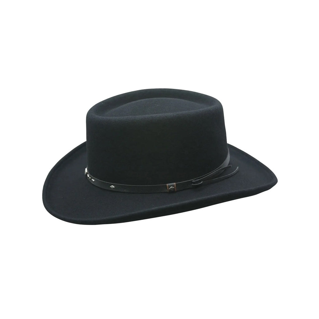 QUINCY WATERPROOF GAMBLER HAT BLACK
