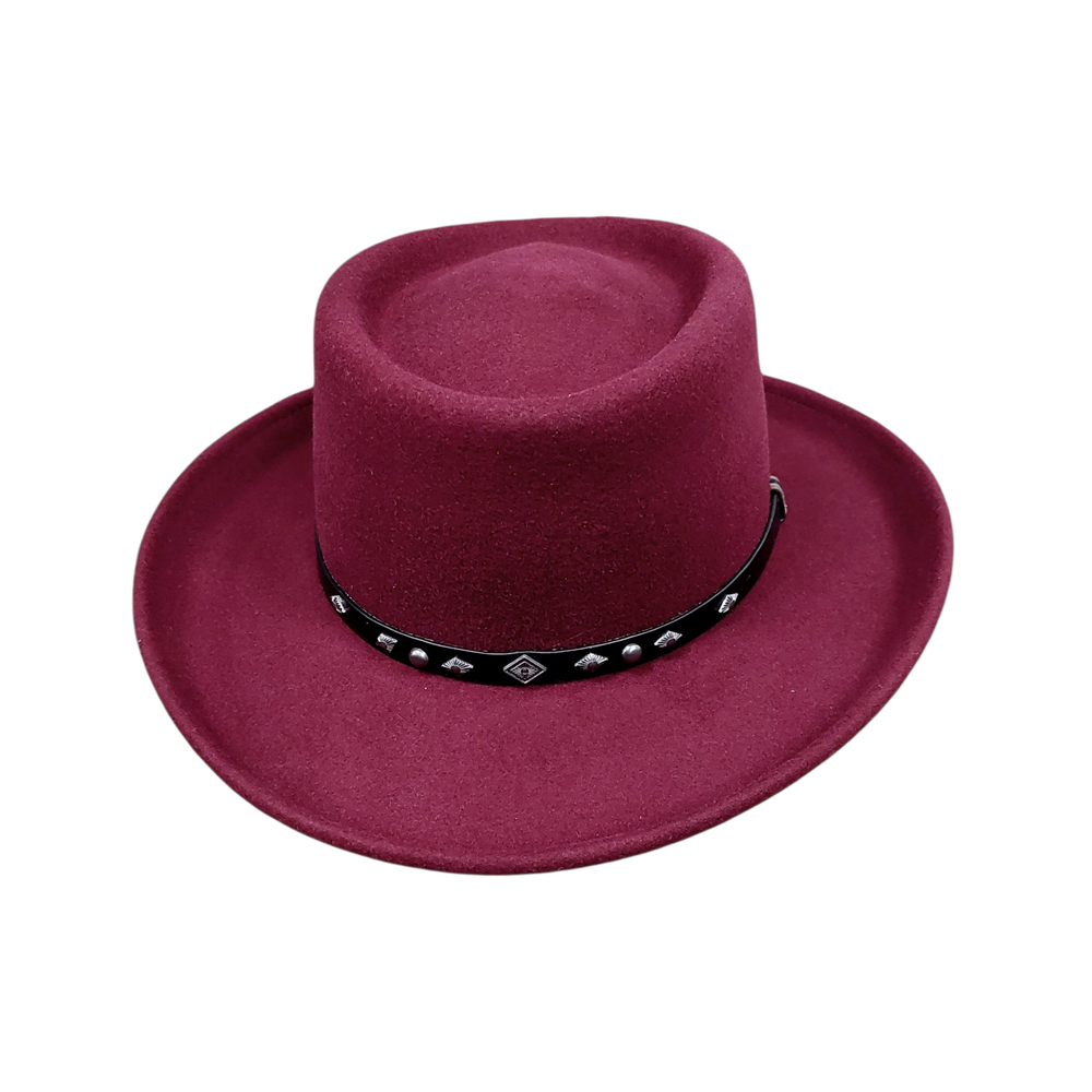 QUINCY WATERPROOF GAMBLER HAT BURGUNDY