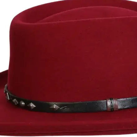 QUINCY WATERPROOF GAMBLER HAT BURGUNDY