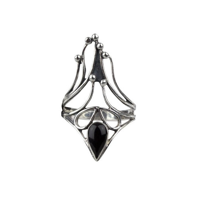 Ring width 20 mm, Material: 925 sterling silver, onyx.