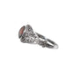 SILVER RING GARNET ORNAMENT