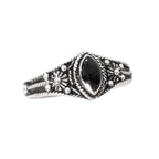 SILVER RING BLACK ORNAMENT WITH ONYX