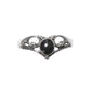SILVER RING BLACK ORNAMENT