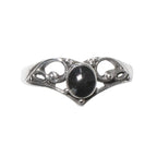 SILVER RING BLACK ORNAMENT