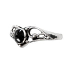 SILVER RING BLACK ORNAMENT