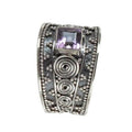 BALI II AMETHYST SILVER RING