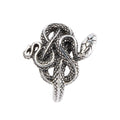 LARGER SNAKE SILVER RING