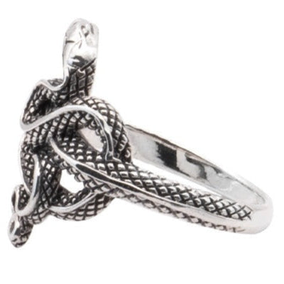 LARGER SNAKE SILVER RING