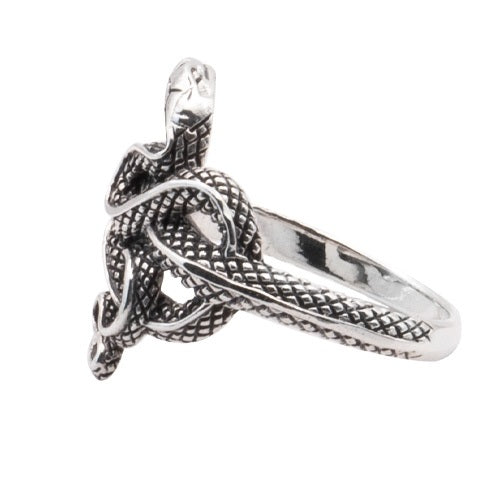 LARGER SNAKE SILVER RING