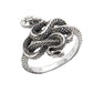 LARGER SNAKE SILVER RING