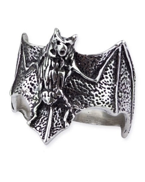 925 STERLING SILVER RING BAT