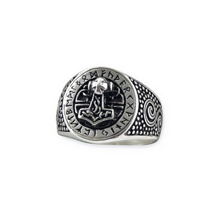 Thor's hammer, also called Mjölnir (lightning), is the magical weapon of the Germanic god Thor. During the transition from paganism to Christianity, the bearer of Mjölnir demonstrated his belonging to the old faith.