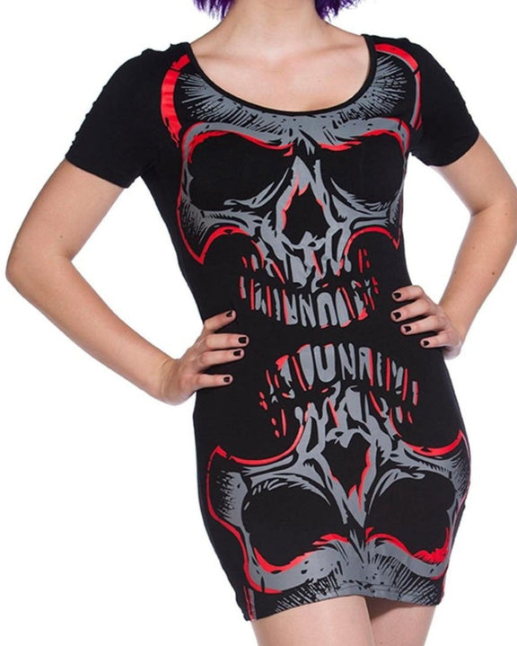 RED MIRROR SKULL TOP