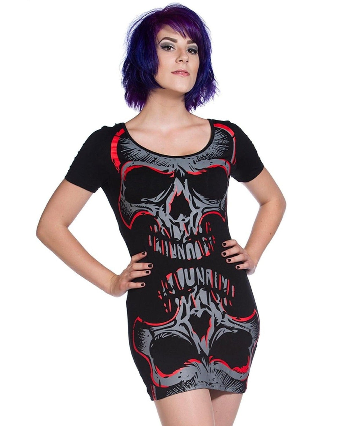 RED MIRROR SKULL TOP