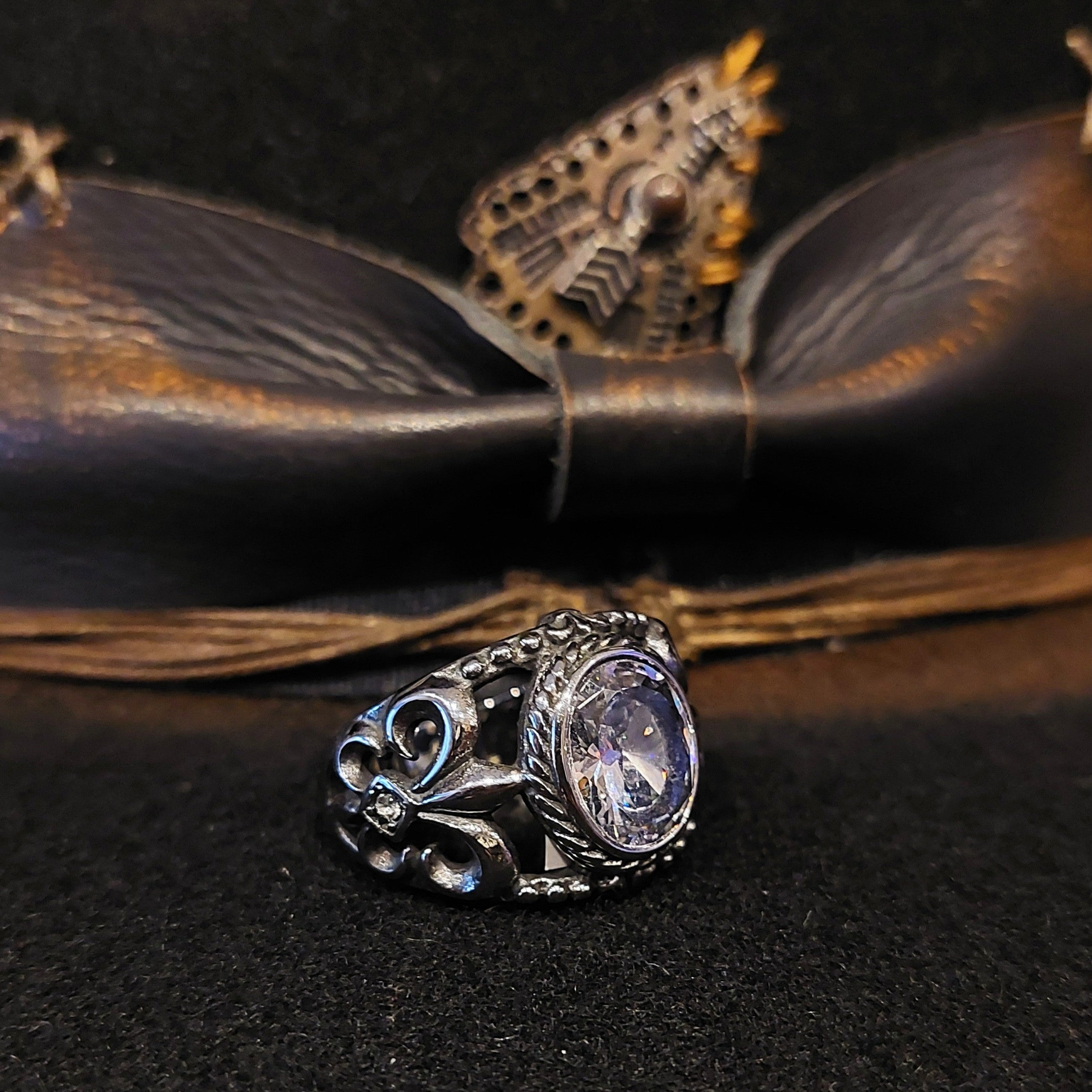 ROYAL CRYSTAL STEEL RING