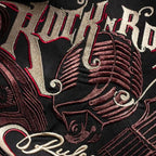 Black Rock 'n' Roll Work Shirt - Embroidered with Guitar Buttons