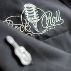 Men's Lounge Shirt Sound of Rock'n'Roll - Rockabilly Shirt with Embroidery White