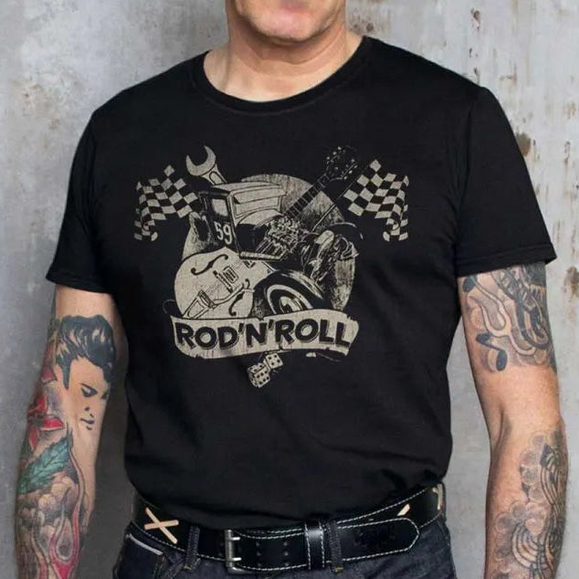 Men's Rod'n'Roll T-Shirt - Western Rock Style
