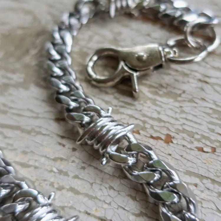 Rumble59 Barbed Wire Wallet Chain – Stainless Steel