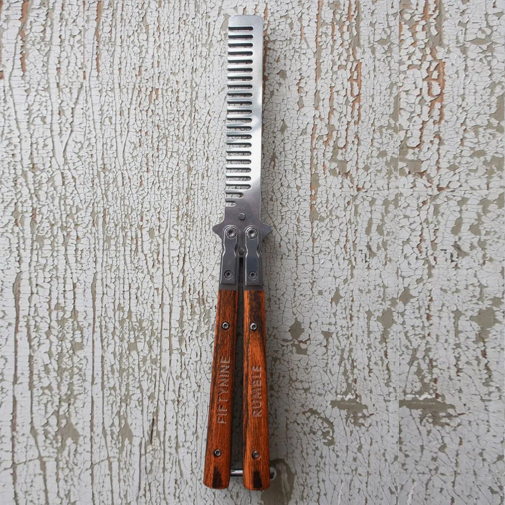 Rumble59 Butterfly Comb – Balisong-Style Folding Comb