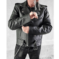Ramones Men's Leather Jacket - Black Split Leather Rock Jacket