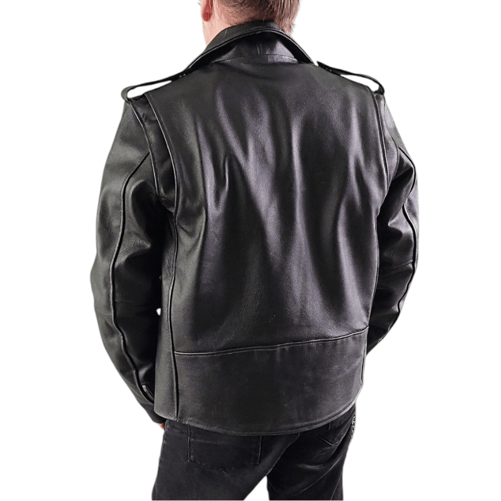 Ramones Men's Leather Jacket - Black Split Leather Rock Jacket