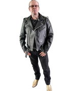 Ramones Men's Leather Jacket - Black Split Leather Rock Jacket