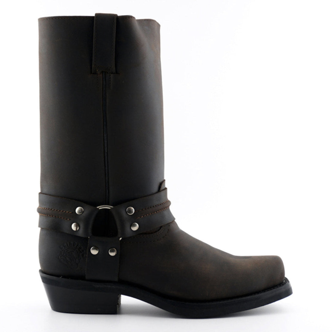 Renegade Hi Tall Brown Leather Western Cowboy Boots - Harness Strap Boots for Men & Women