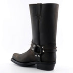 Renegade Hi Tall Brown Leather Western Cowboy Boots - Harness Strap Boots for Men & Women