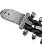 Bracelet Skull on leather