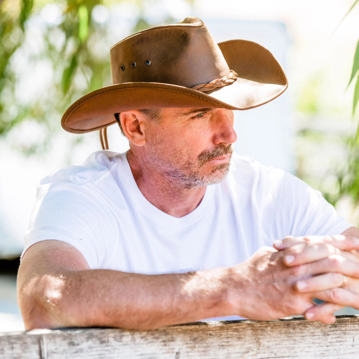 SHAPABLE LEATHER COWBOY HAT HOLLYWOOD COPPER