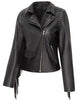 SHORT LEATHER FRINGES JACKET AMBER