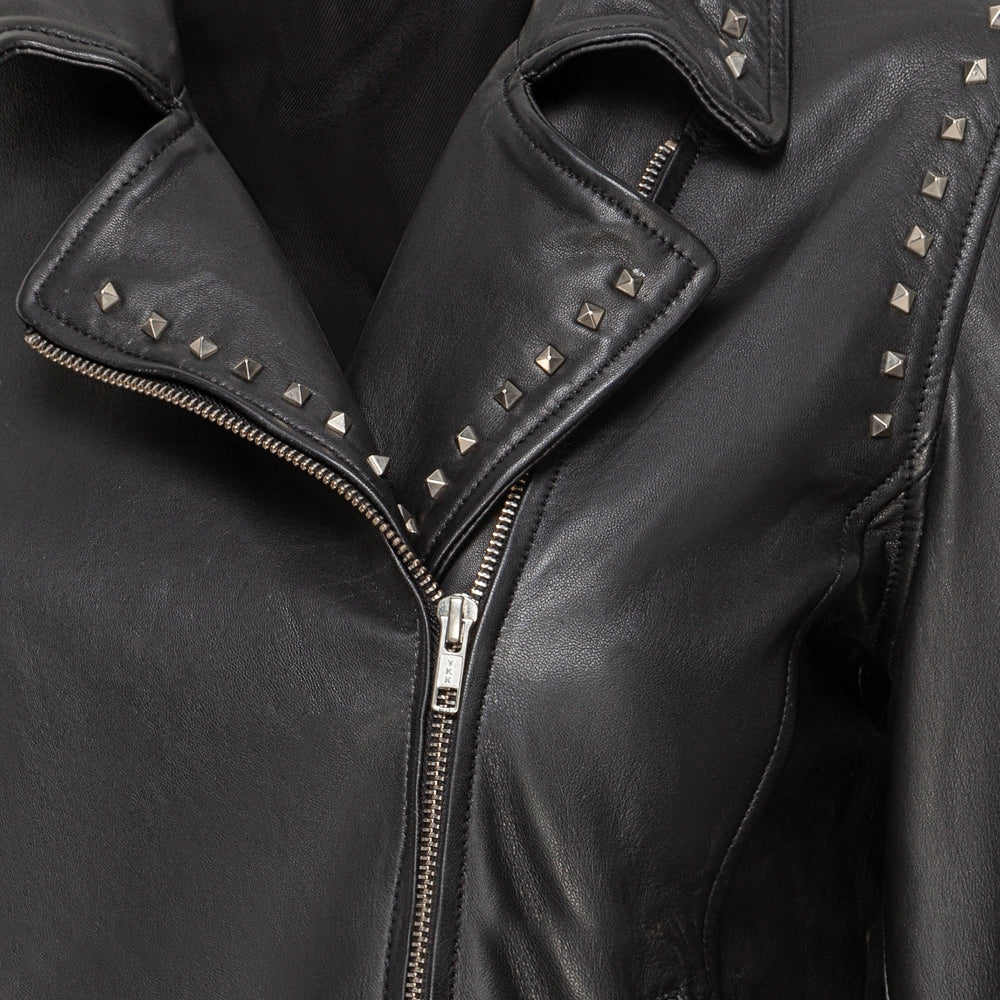 SHORT LEATHER FRINGES JACKET AMBER