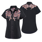 SHORT SLEEVED WESTERN BLOUSE LEANN