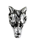 SILVER COATED WOLF HEAD BEAD