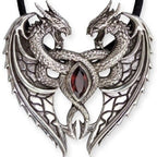 SILVER DRAGON'S HEART PENDANT