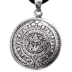 SILVER PENDANT AZTEC CALENDAR