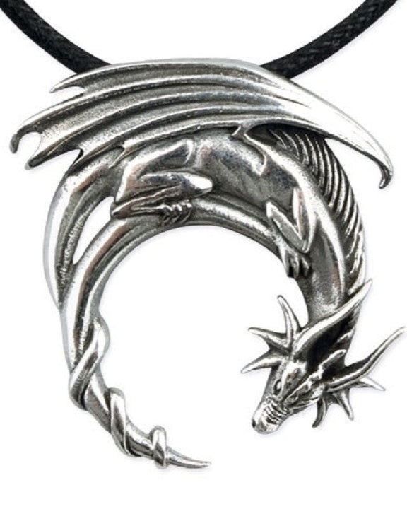 SILVER PENDANT FANTASY DRAGON