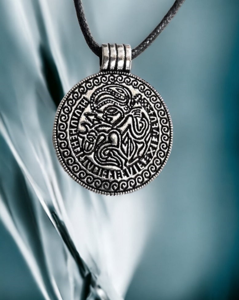 SILVER PENDANT ODIN AMULET