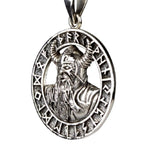 SILVER PENDANT VIKING WITH RUNES