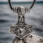 SILVER PENDANT WOLFSKOPF THORS HAMMER