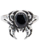 SILVER RING BLACK SPIDER WITH ONYX