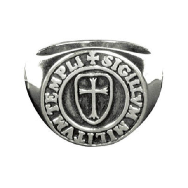 SILVER RING SEAL OF THE TEMPLARS